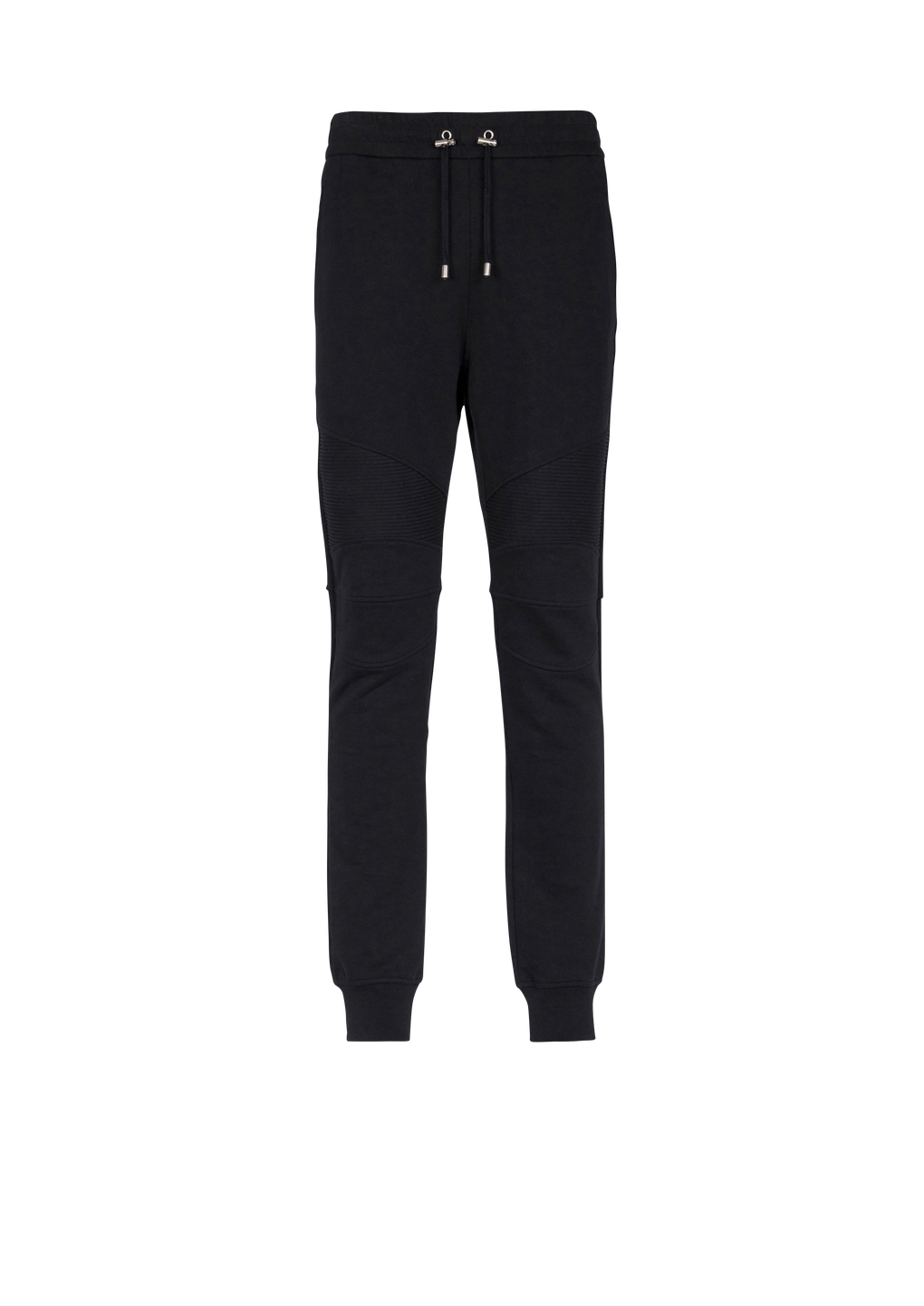 Cotton sweatpants with Balmain Paris logo, black, hi-res