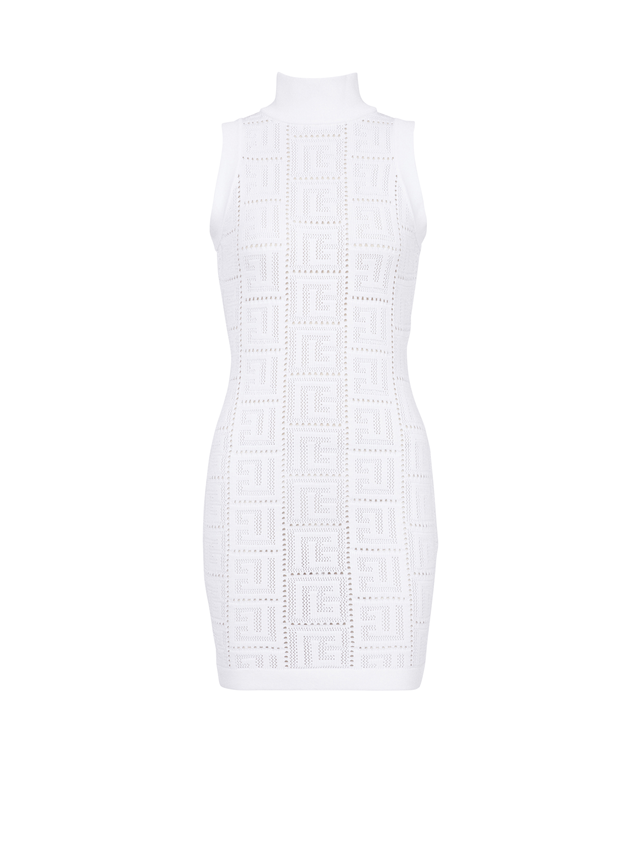 Short eco-designed knit dress with 