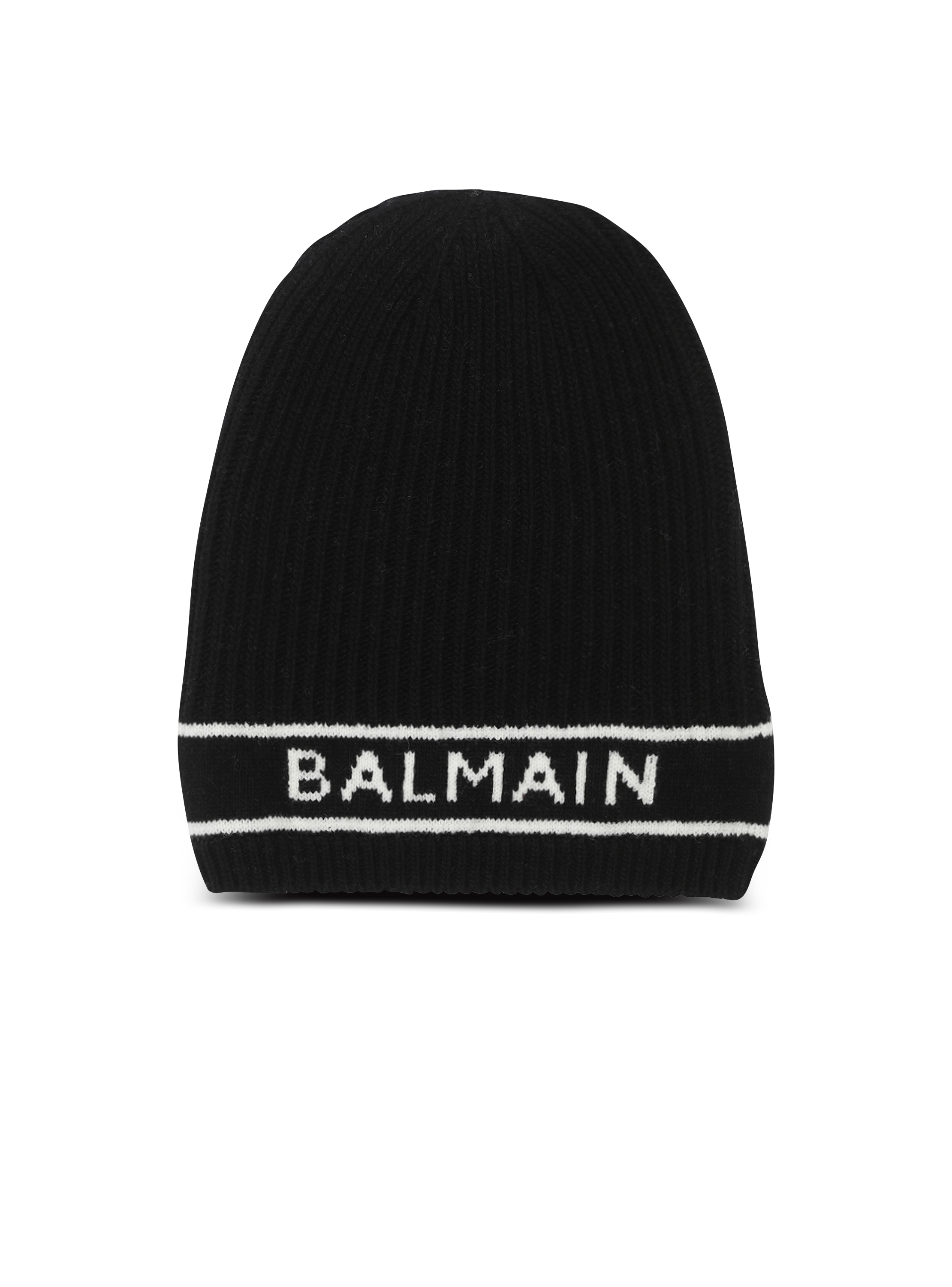 Wool beanie with Balmain logo - Women 